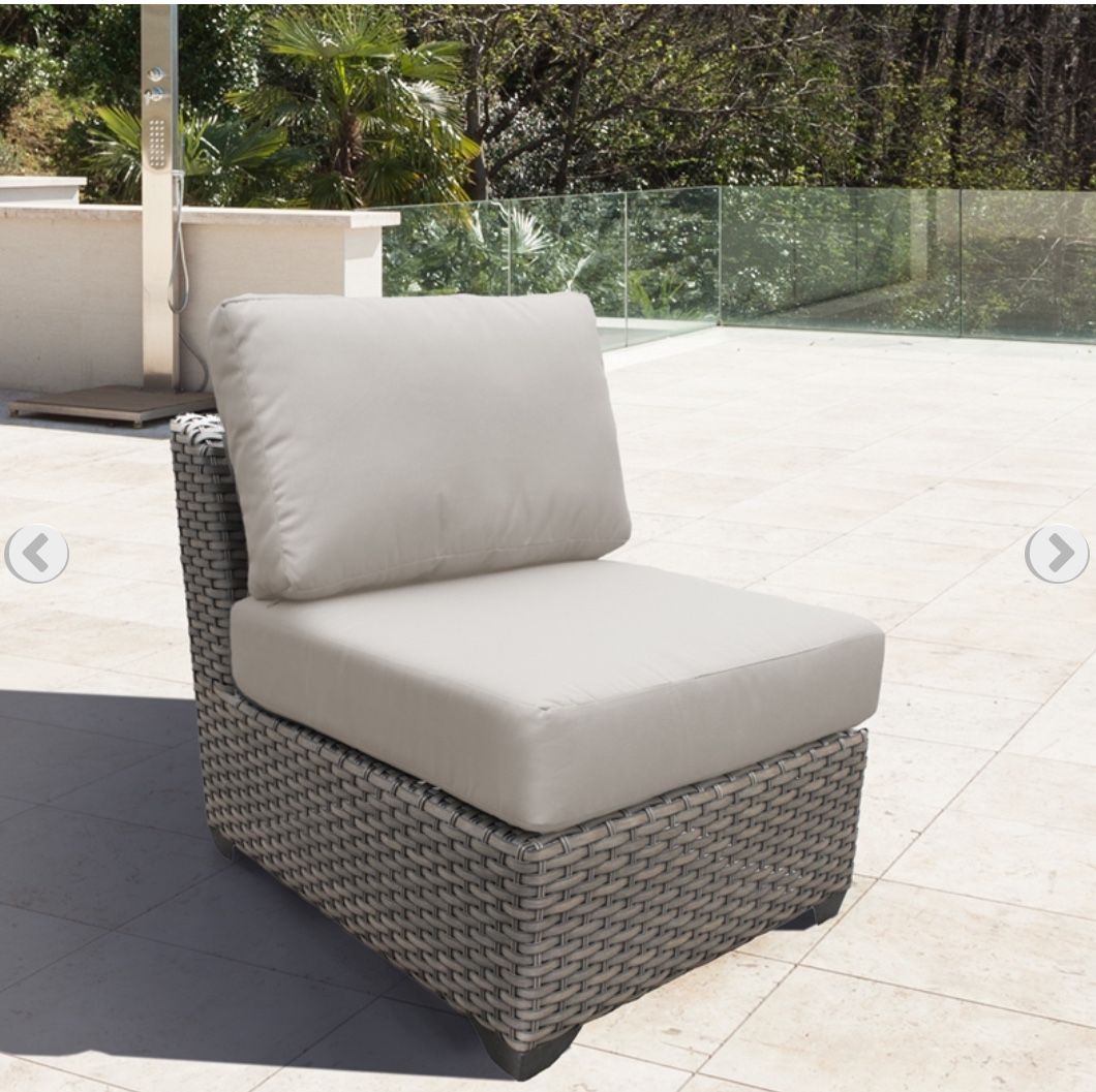 TK Classic 6" Outdoor High Back Cushion for Chair in Cream