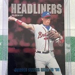 97' Fleer Headliners Chipper Jones 10 Of 20