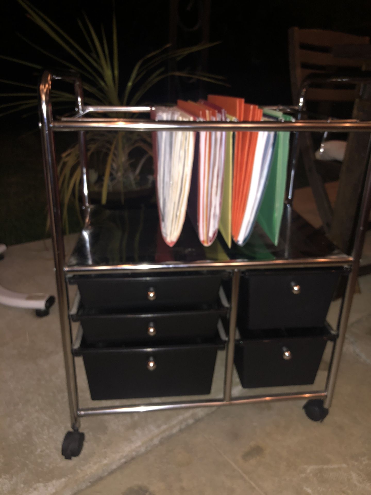Rolling Hanging File Cabinet with 5 drawers