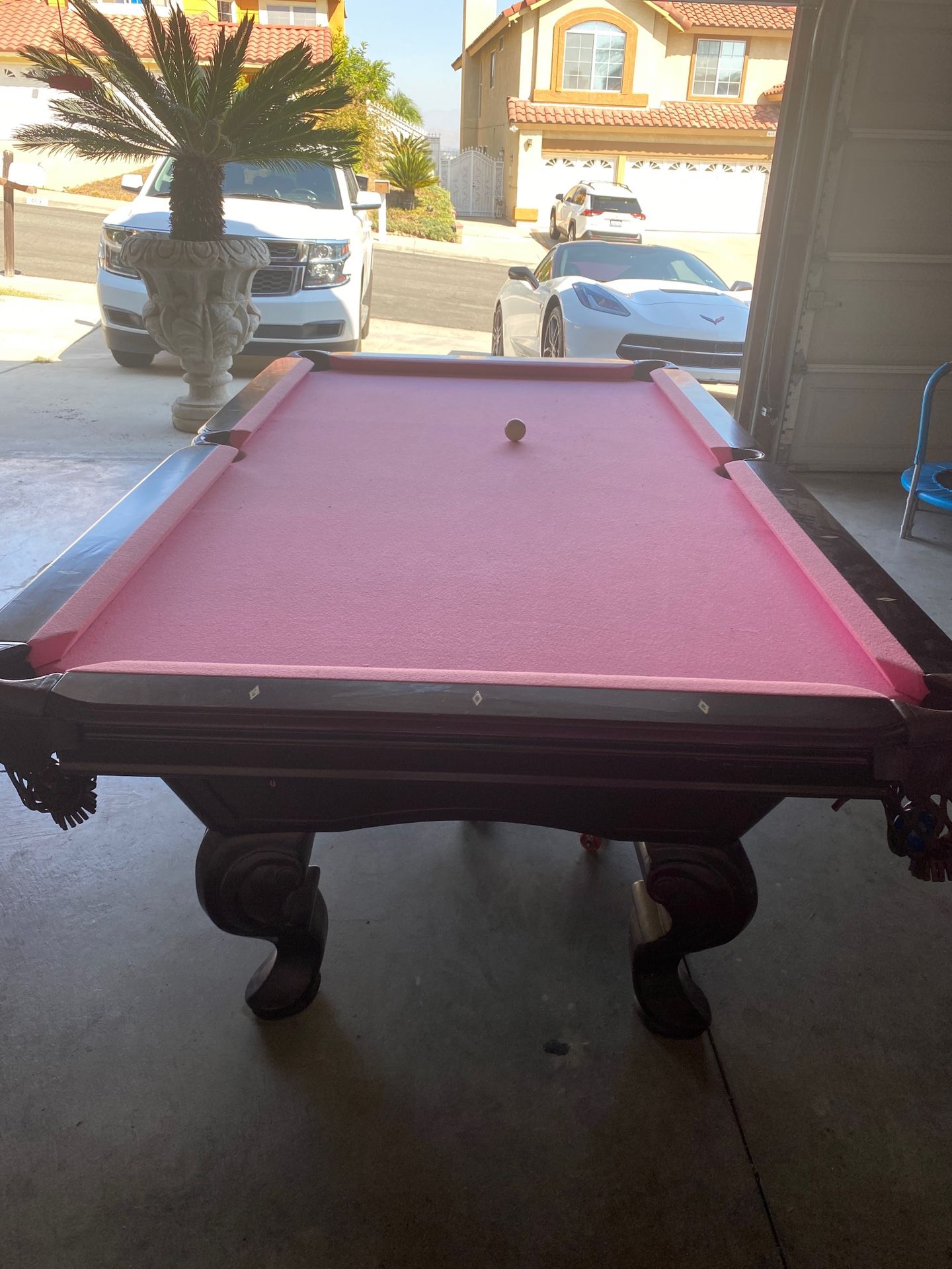 Pink pool table