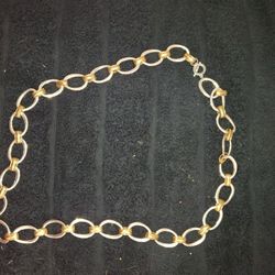 Gold & Silver Tone 18" Chain Link Statement Necklace 