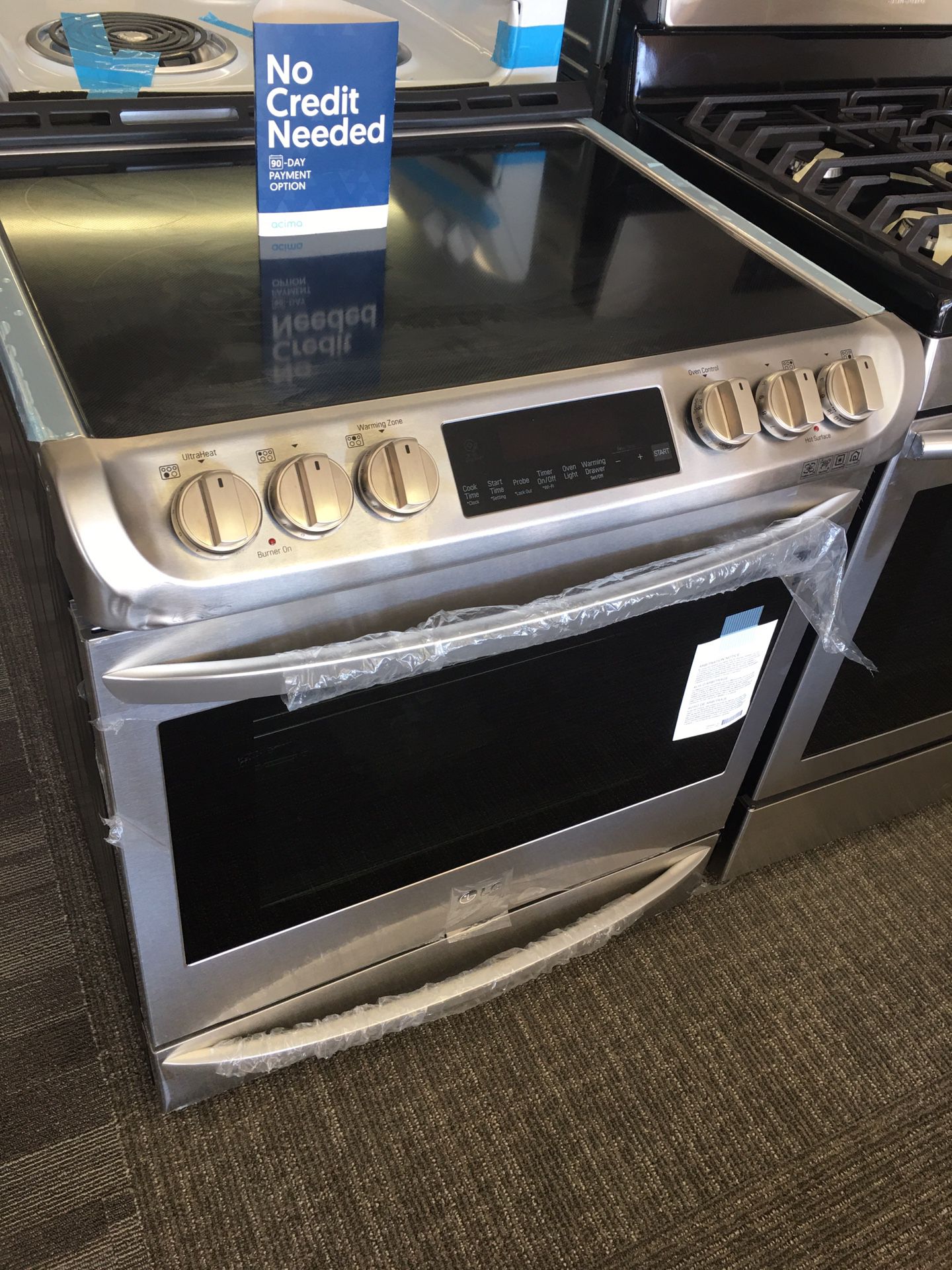 LG Stainless Steel Slide-In Electric Stove With Warranty No Credit Check Just $79 Down Payment Cash Price $1,500