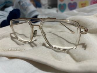 Clear Frame Square Aviator Eyeglasses
