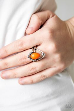 The Bold and the Bead-iful Orange Ring