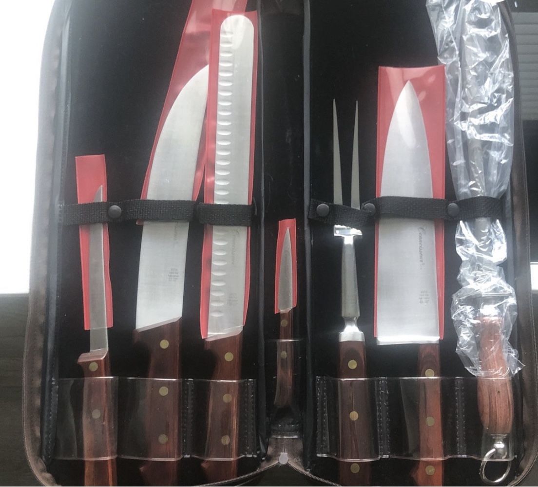 VINTAGE Deter Russell Connoisseur chefs Knife Set