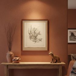 Rare Jack Van Ryder Signed Etching Print 23/25 - Early Day Arizona Prospector - Western Art