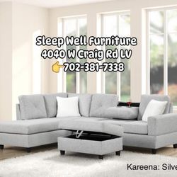 🙋‍♀️ Sectional Ottoman 👉Furniture Queen Bedroom, Dining Table Sets Avail 