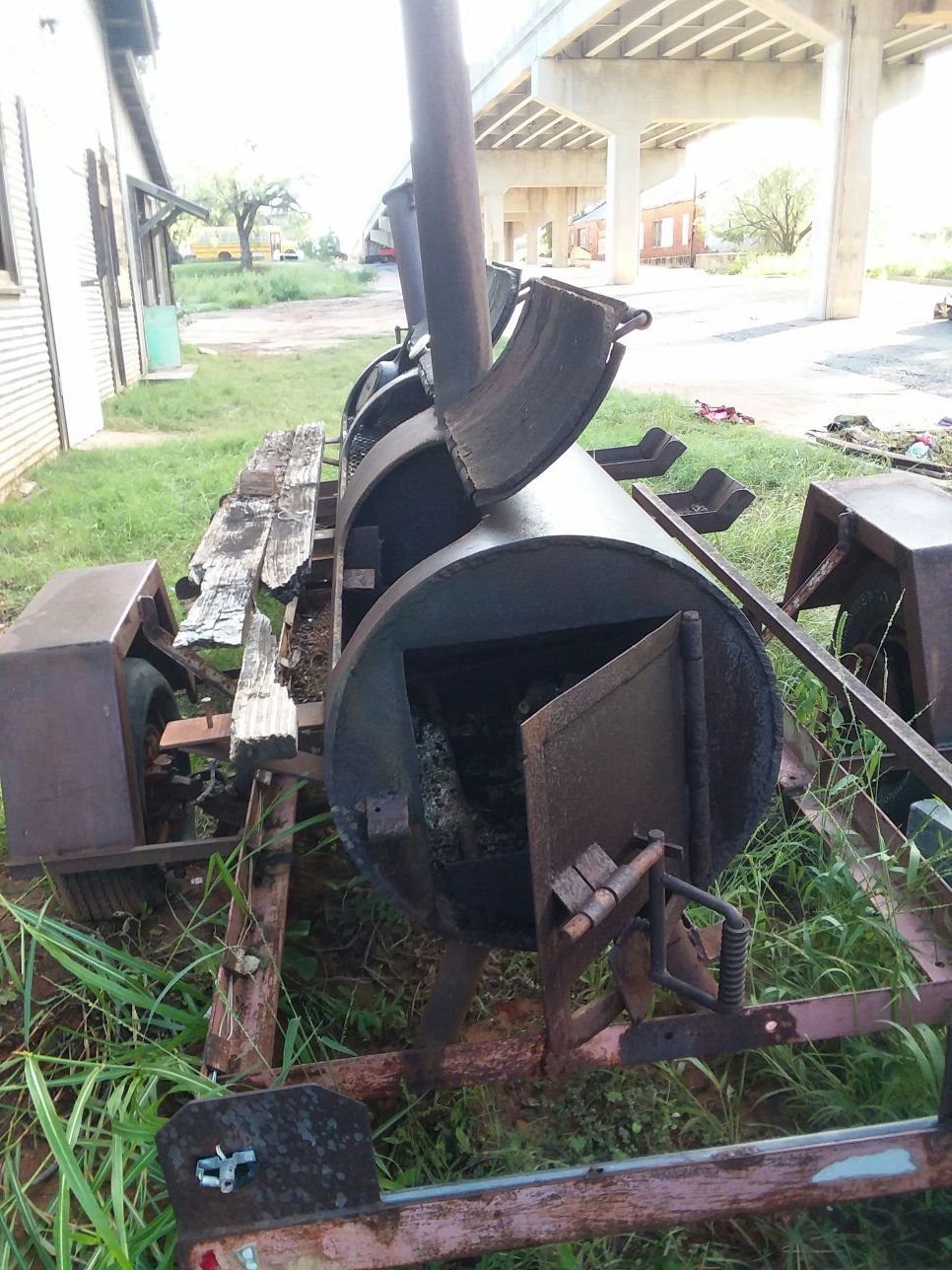 Smoker trailer with 4 wheeler hauler