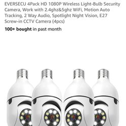 4 Pack Bulb Cameras