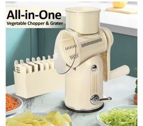 Chef Power Premium Quality Rotary Cheese Grater with Handle - Kitchen Accessories