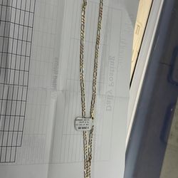 14 Tri color necklace 14.0 grams