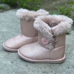 Little Girls Pink Shimmery Boots 