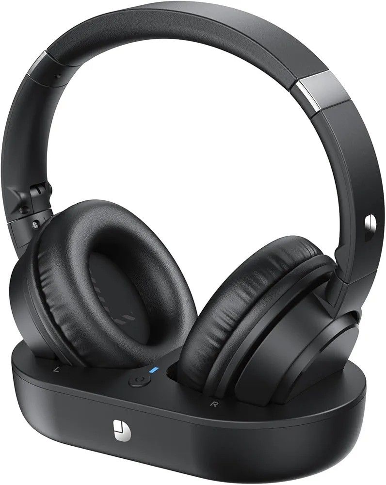 Wireless Headphones for TV, TV Headphones Wireless for Seniors, Versatile Charging Dock with Transmitter, Instant Audio Sync, 65-Hour Battery Life, Id
