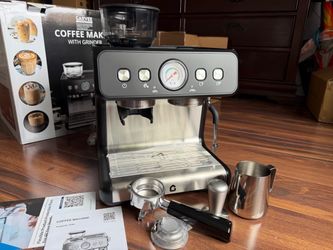 (NEW) 20 Bar Professional Espresso Coffee Machine with Grinder