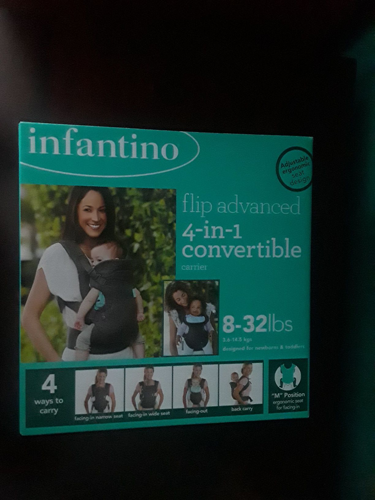Gray baby Infantino 4 in 1 convertible carrier