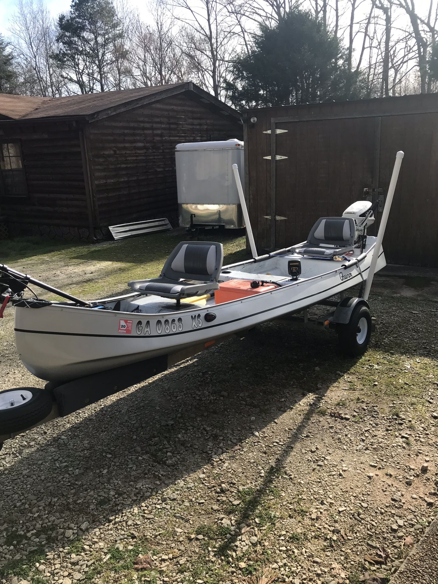 13’4” Gheenoe Boat/ Motor/ Trailer (Very Nice!)