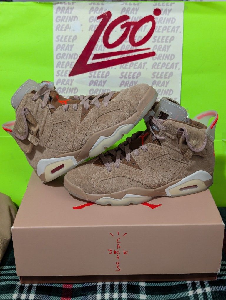 Jordan 6 British Khaki 9M like NEW