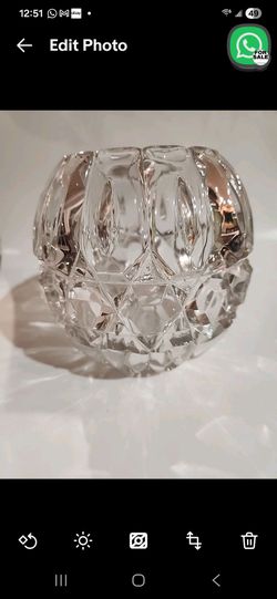 Antique Duncan Glass Co. clear pressed glass rose bowl BEVELLED BUTTONS c.1891+
