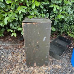 Vintage US Army Footlocker Chest Trunk 