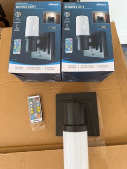 Westek Modern Matte Black LED Sconce Light 2-Pack