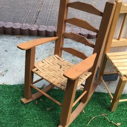 Small Dolls Chair And Rocking  Chair  Pine Wood  