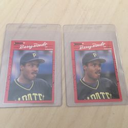Baseball Cards 1990 Donruss Barry Bonds lot of 2