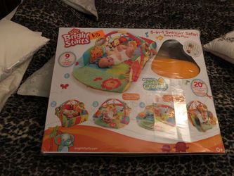 Bright stars 5 in 1 swinging safari baby play place