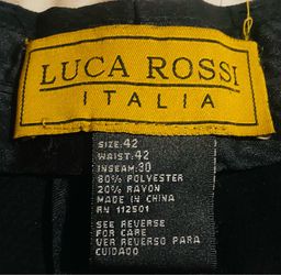 Men's Luca Rossi Italian Designer Dress Pants - Size 42 x 30 In Excellent Condition!
