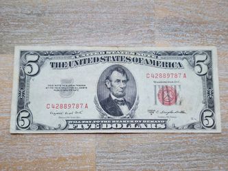 5 Dollar Note Red