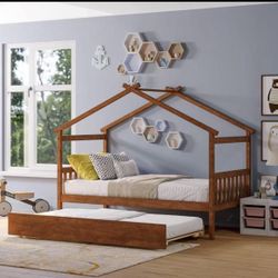 ❤️Twin house  Bed with Trundle 