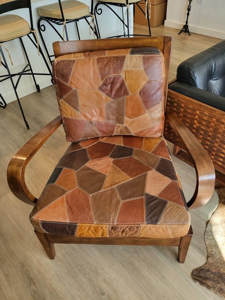 Leather Chairs And Ottoman