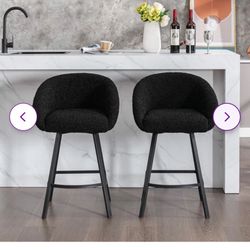 Swivel 25.6" Sherpa Counter Stool