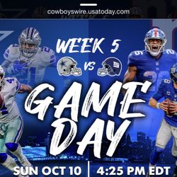 Cowboys Vs New York Ticket Just 1 One