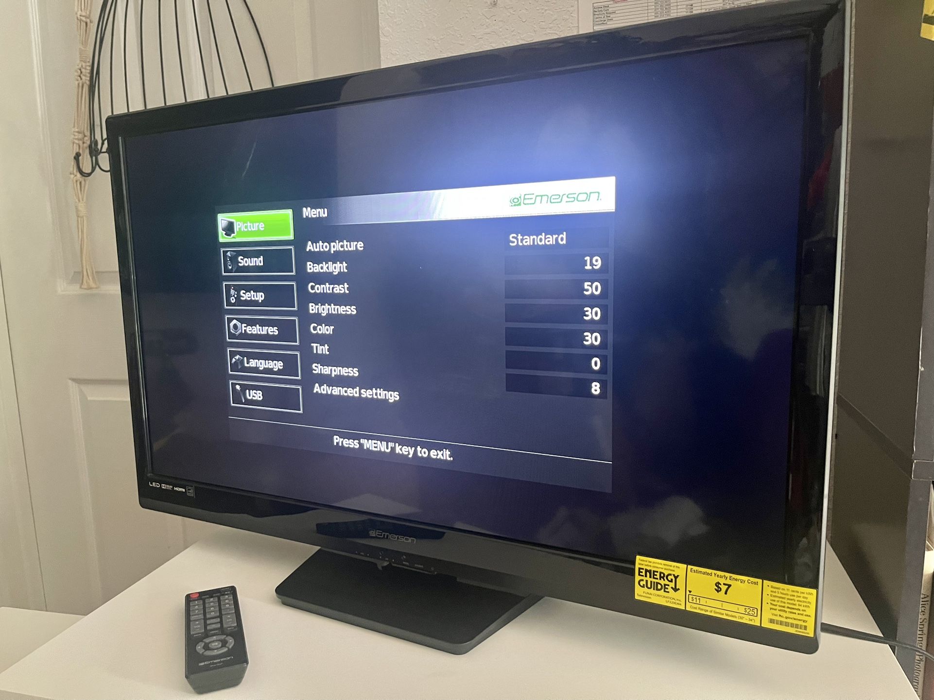 30 Inch Emerson TV w/ Remote