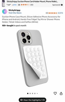 Suction phone case mount (case not included)