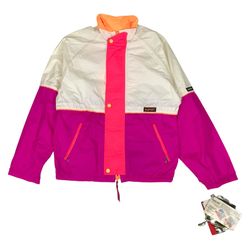 Vintage Insport Gore-Tex Windbreaker Jacket Womens Small S Neon Pink Sweatshirt