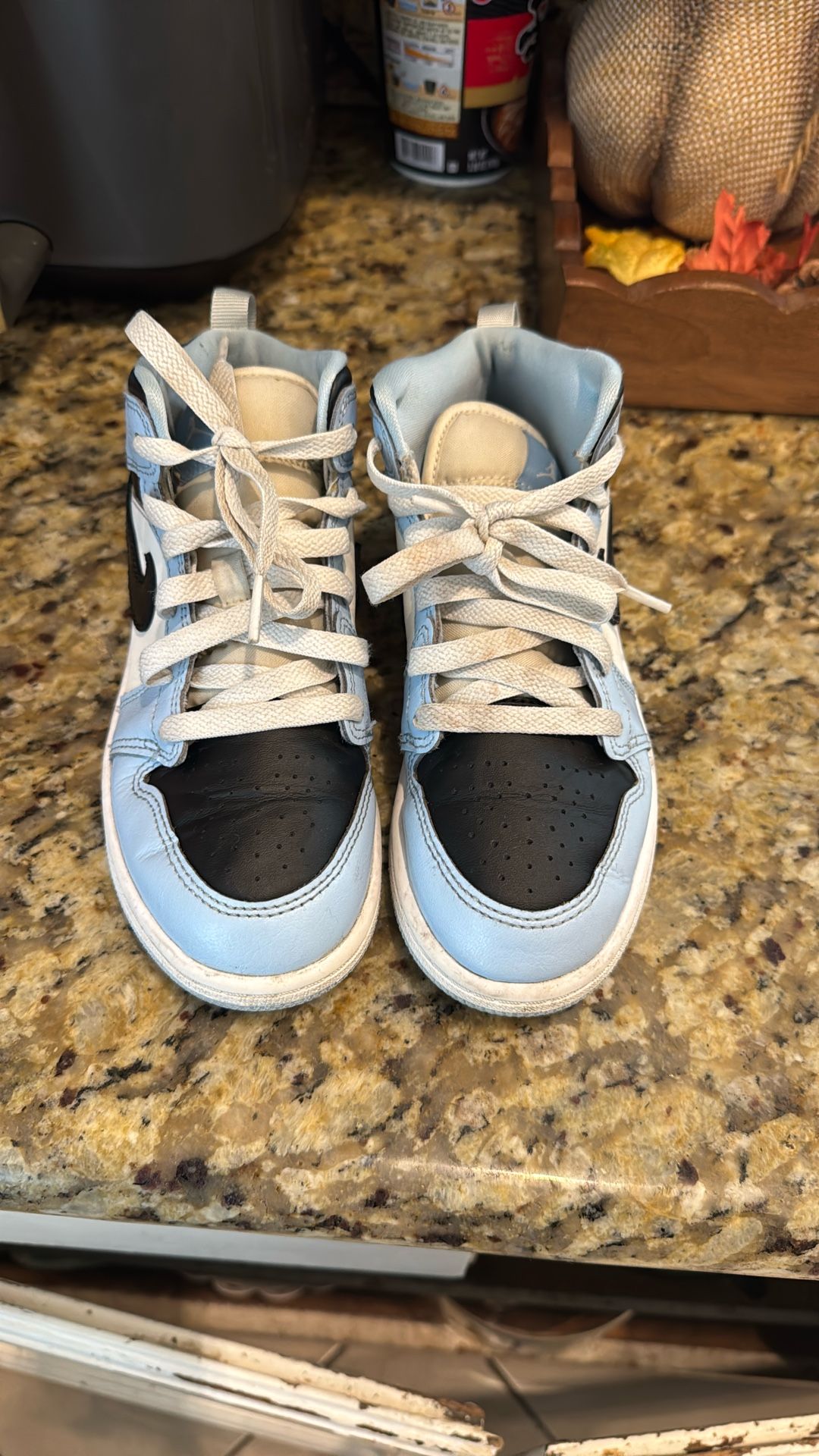 Baby Blue Nikes-Girl Size 1Y
