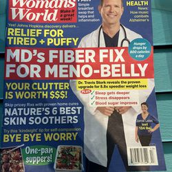 WOMAN'S WORLD MARCH 25, 2024 MAGAZINE ISSUE MD'S FIBER FIX FOR MENO-BELLY & MORE