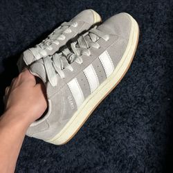 gray Adidas campus shoes size 8.5