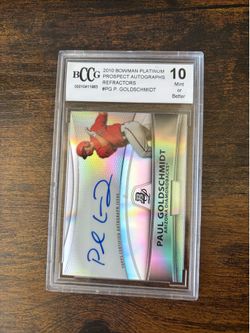 Paul Goldschmidt auto Becket BGS 10 Bowman Refractor platinum 2010