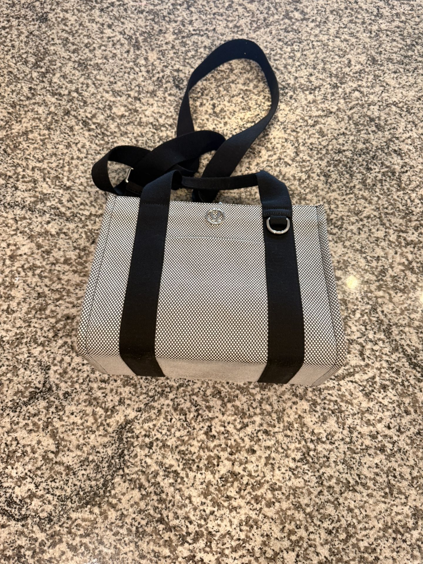 NWOT Lululemon Two Tone Canvas Black & White Mini Tote Bag 4.5L