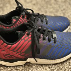 Adidas ZX Flux Women’s Gradient Red And Blue  Shoes- 3D Reflective Surface