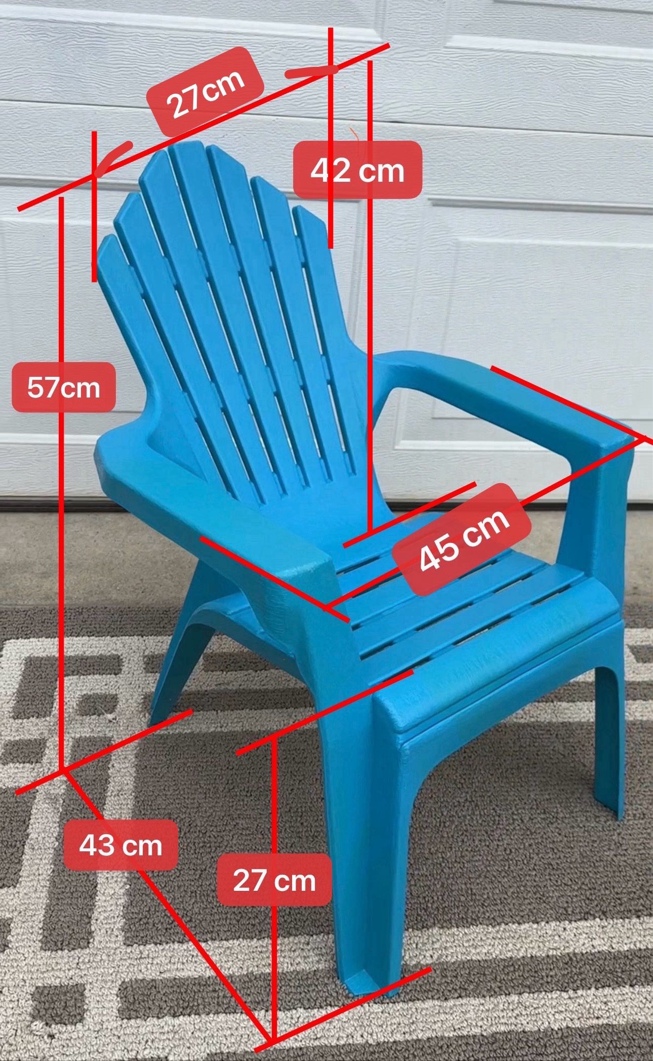 Blue plastic children's chair