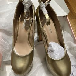 Gold Platform Heels 