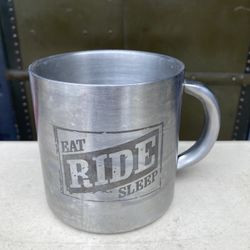 Vintage EAT RIDE SLEEP Motorcycle Gear Camping Mug