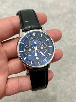 Citizen Calendrier Moon Phase Model BU0050-02L 44mm Eco Drive Like NEW