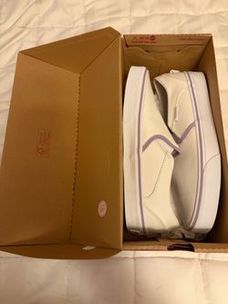 Vans Slip-On Sneakers White and Lavender