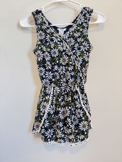 Navy Blue Floral Guess Kids Romper