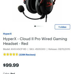 Hyper X Headset
