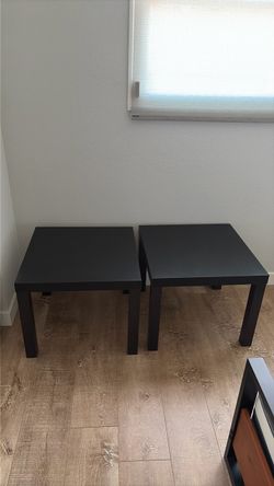 IKEA Lack Side Tables - Set of 2, black excellent condition